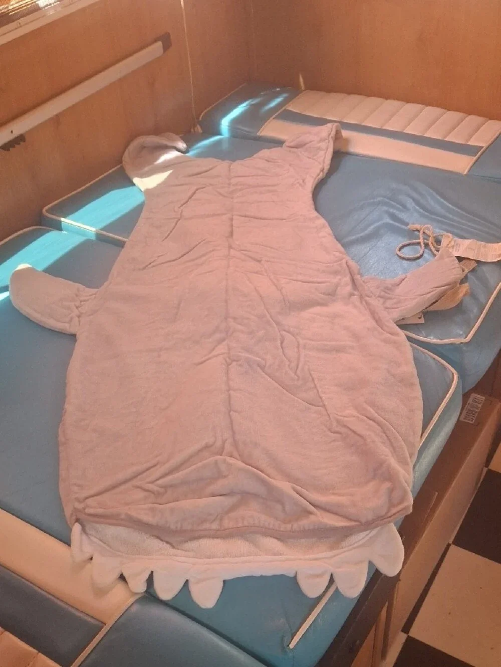Pottery Barn Kids Shark Beach Towel - Light Gray